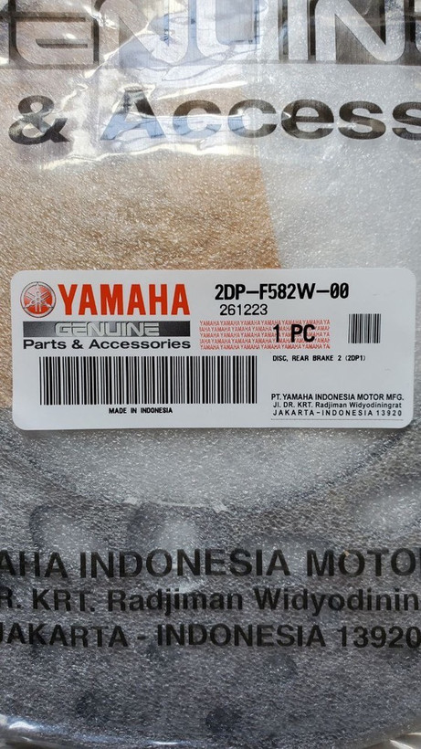 دیسک ترمز عقب YAMAHA Nmax ساخت اندونزی اصل کد 000166
