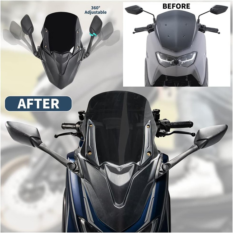 ست طلق و آینه و شیلد Nmax 2024