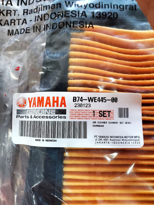 فیلتر هواکش Yamaha Xmax / ساخت اندونزی اصل کد ۰۰۰۰۹۲