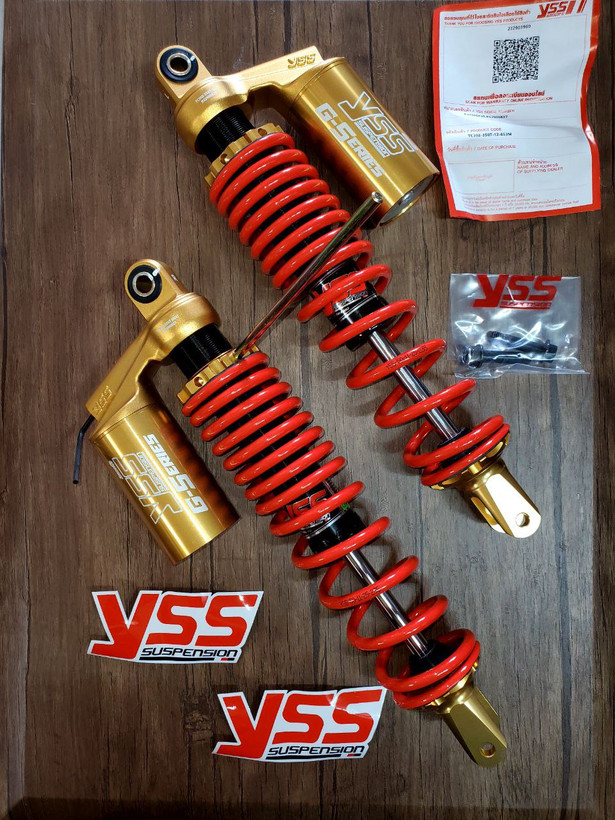 کمک فنر عقب YSS / فنر قرمز / پایه طلایی مناسب XMAX / اصل200434
