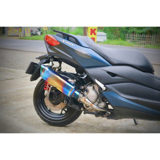 اگزوز قهرمانی شرکتی همراه هدرز فابریک YAMAHA XMAX - نقره ای