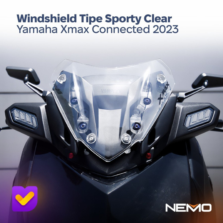 طلق / شیلد اسپرت شفاف YAMAHA XMAX GMA ساخت اندونزی اصل کد 200459