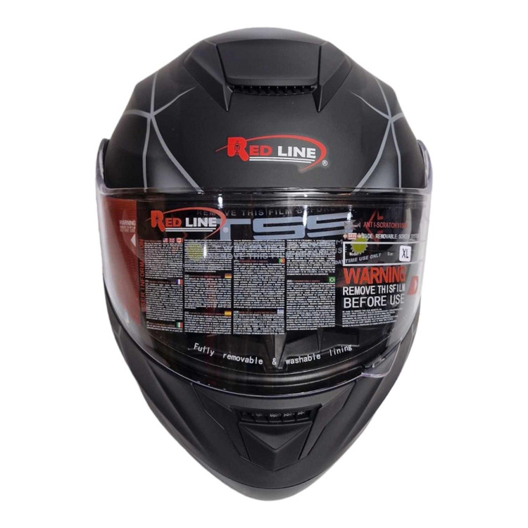 کلاه کاسکت کد937 مدل X مشکی خاکستری مات REDLINE