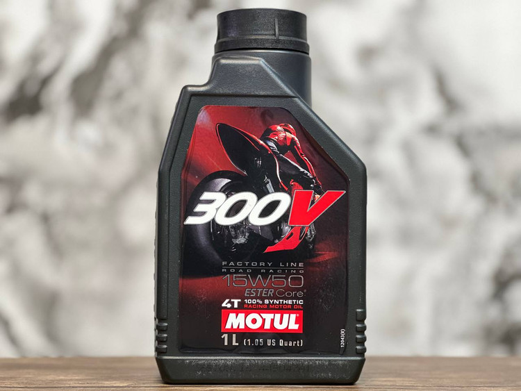 روغن موتور موتول 1 لیتر مخصوص موتورهای ریس و موتورهای سنگین MOTUL 300V 15W50 / ساخت کشور فرانسه اصل