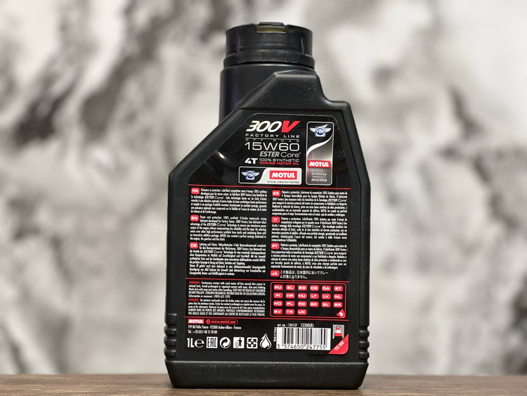 روغن موتور موتول 1 لیتر مخصوص موتورهای کراس و اندرو Motul 15W60 300V / ساخت کشور فرانسه اصل کد 200782