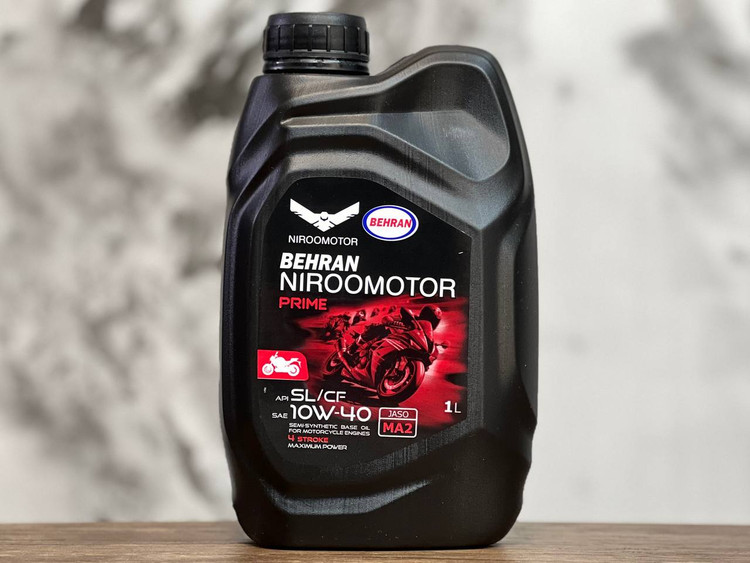 روغن موتور بهران مخصوص موتورهای دنده ای NIRO MOTOR OIL / 10W40 MA2 اصل کد 200526