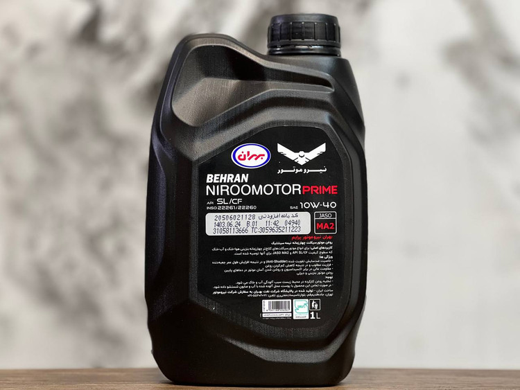 روغن موتور بهران مخصوص موتورهای دنده ای NIRO MOTOR OIL / 10W40 MA2 اصل کد 200526