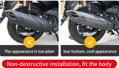 کاور اگزوز کربن YAMAHA Nmax ساخت تایلند اصل کد 000038