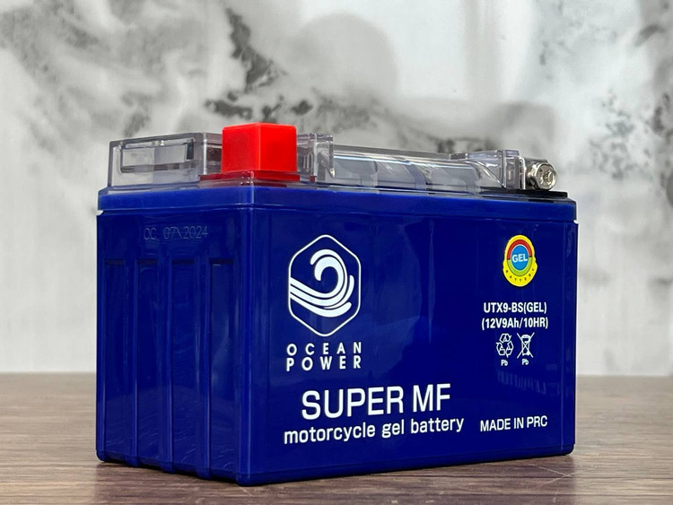 باتری موتور سیکلت 12ولت 7آمپر پهن کوتاه OCEAN POWER مناسب بیشتر موتور های SYM کد 200998