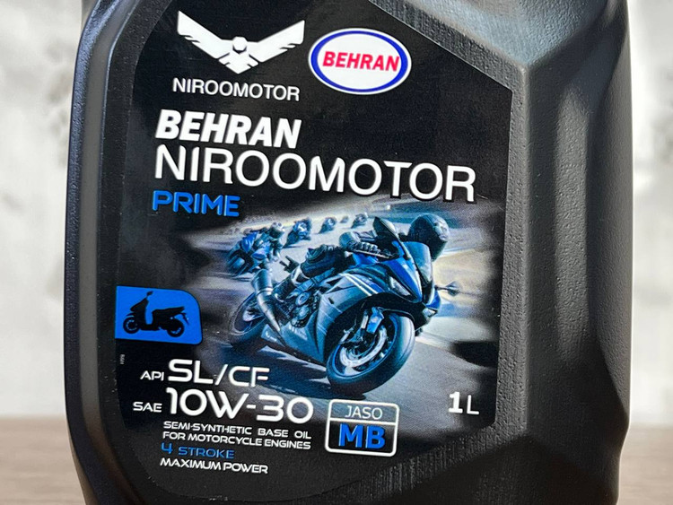 روغن موتور بهران مخصوص موتورهای طرح اسکوتر NIRO MOTOR OIL / 10W30 MB/ اصل کد 200528