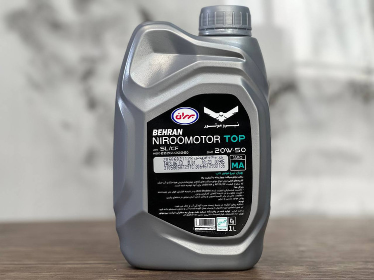 روغن موتور بهران مخصوص موتورهای چهارزمانه NIRO MOTOR OIL / 20W50 MA / CDI / اصل کد 200529