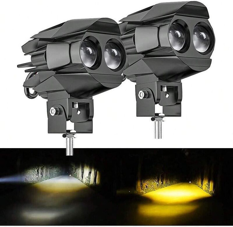 پرژکتور دو لنز MOTORCYCLE / کیت کامل سیم کشی و کلید بی سیم وایرلس