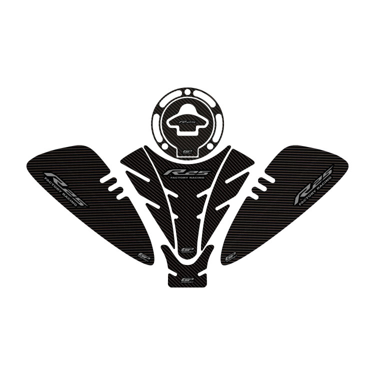 ست پد باک مشکی کربن YAMAHA R25 GP KOMPOZIT ساخت ترکیه اصل کد 200753