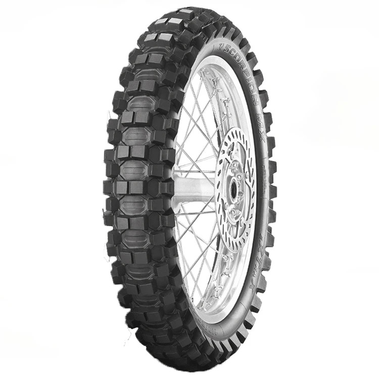 لاستیک پیرلی کراسی 120/90/19 ساخت اندونزی اصل اسکورپیون ام ایکس اکسترا ایکس PIRELLI SCORPION MX EXTRA X مخصوص موتور های 400 سی سی به بالا کد 201446