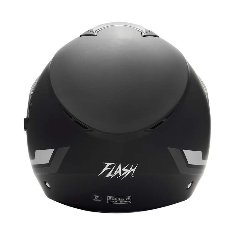 کلاه کاسکت بدون فک فلش مدل 852 MATT BLACK-GRAY 35#
