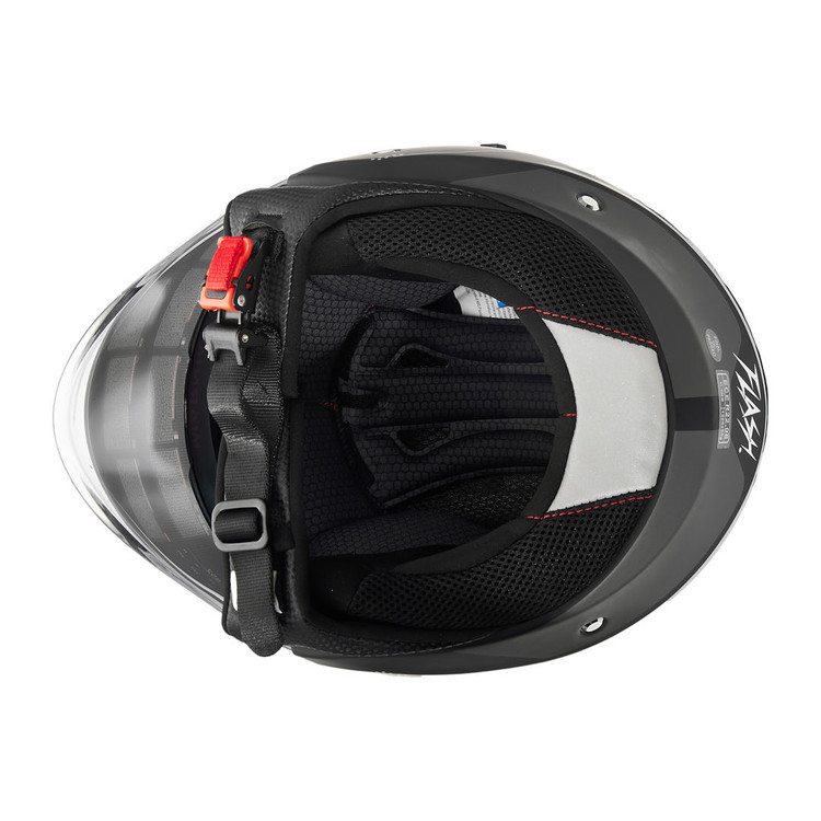 کلاه کاسکت بدون فک فلش مدل 852 MATT BLACK-GRAY 46#