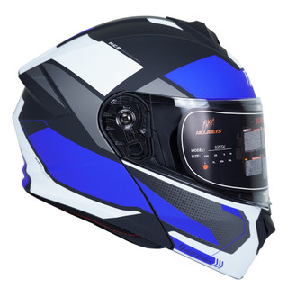 کلاه کاسکت فک متحرک فلش مدل 935SV BLUE-WHITE