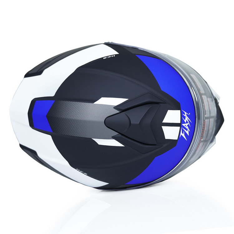 کلاه کاسکت فک متحرک فلش مدل 935SV BLUE-WHITE