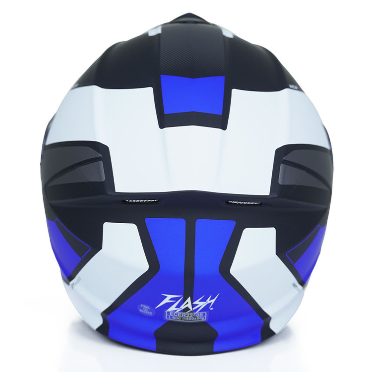 کلاه کاسکت فک متحرک فلش مدل 935SV BLUE-WHITE