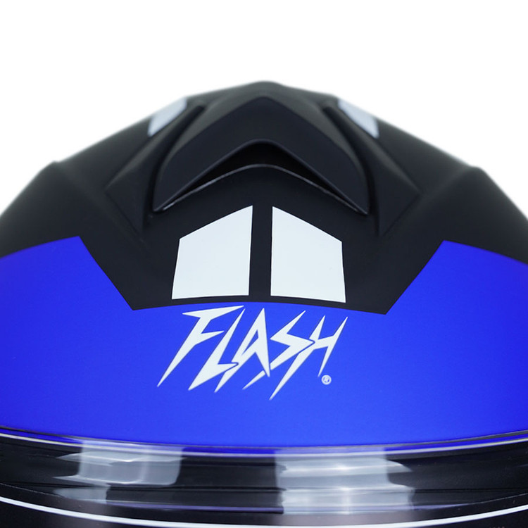 کلاه کاسکت فک متحرک فلش مدل 935SV BLUE-WHITE
