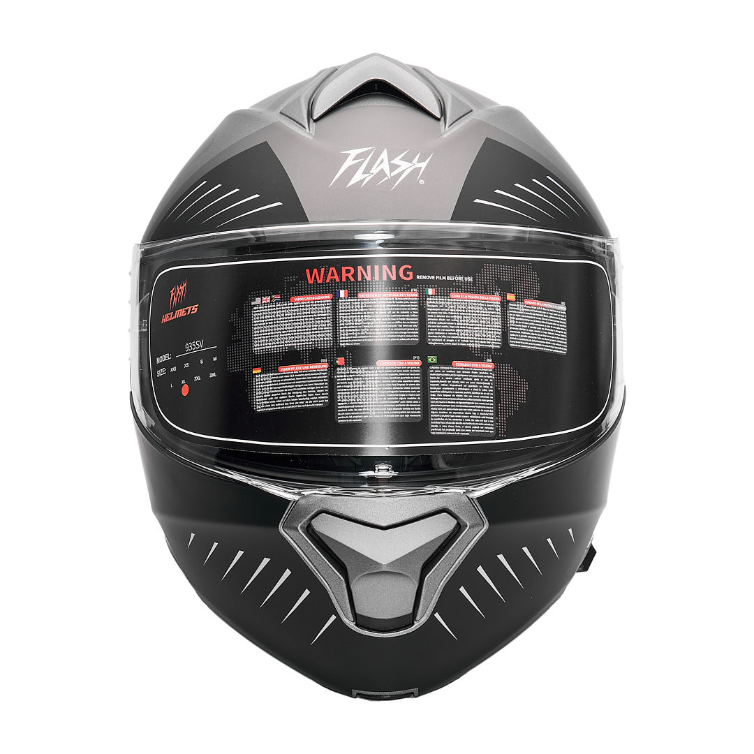 کلاه کاسکت فک متحرک فلش مدل 935SV MATTE-BLACK-GRAY