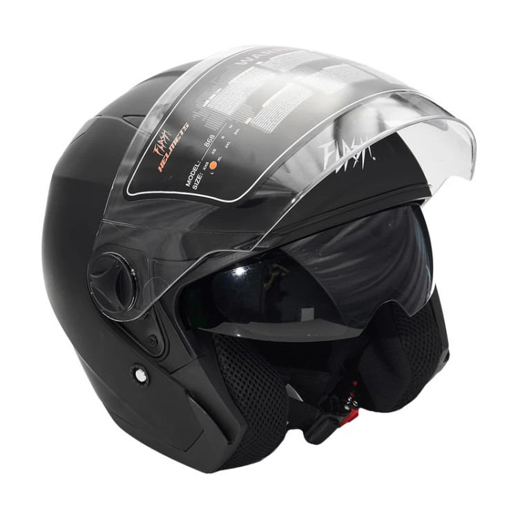 کلاه کاسکت بدون فک فلش مدل 868 MATT BLACK