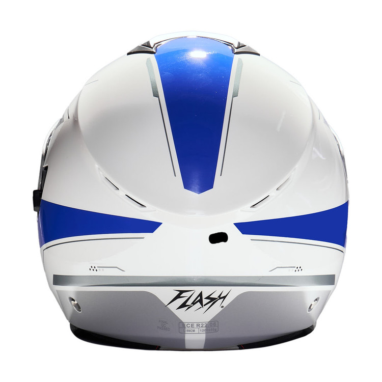 کلاه کاسکت بدون فک فلش مدل 852 GLOSSY-WHITE-BLUE