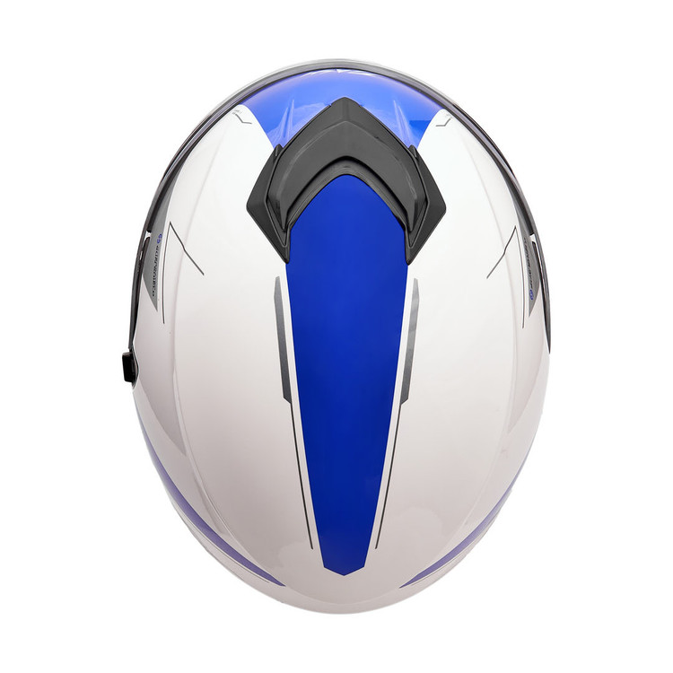 کلاه کاسکت بدون فک فلش مدل 852 GLOSSY-WHITE-BLUE