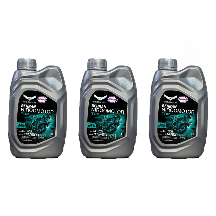 روغن موتور بهران مخصوص موتورهای چهارزمانه NIRO MOTOR OIL / 20W50 MA / CDI / اصل کد 200529