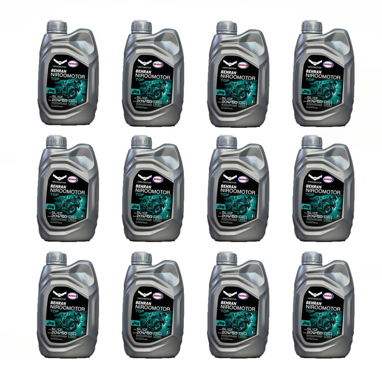 روغن موتور بهران مخصوص موتورهای چهارزمانه NIRO MOTOR OIL / 20W50 MA / CDI / اصل کد 200529