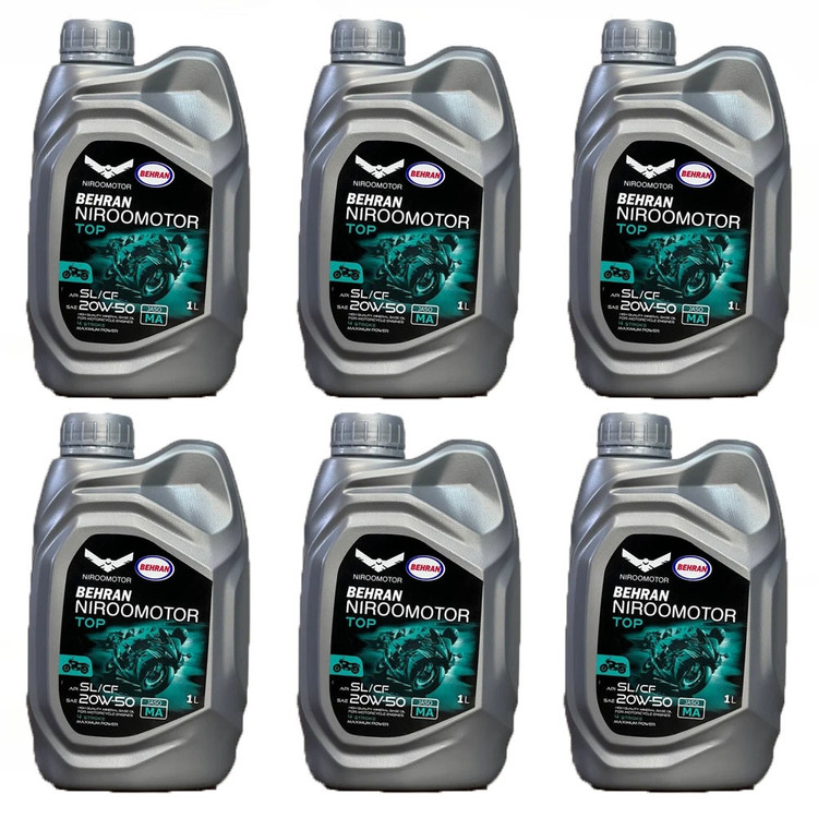 روغن موتور بهران مخصوص موتورهای چهارزمانه NIRO MOTOR OIL / 20W50 MA / CDI / اصل کد 200529