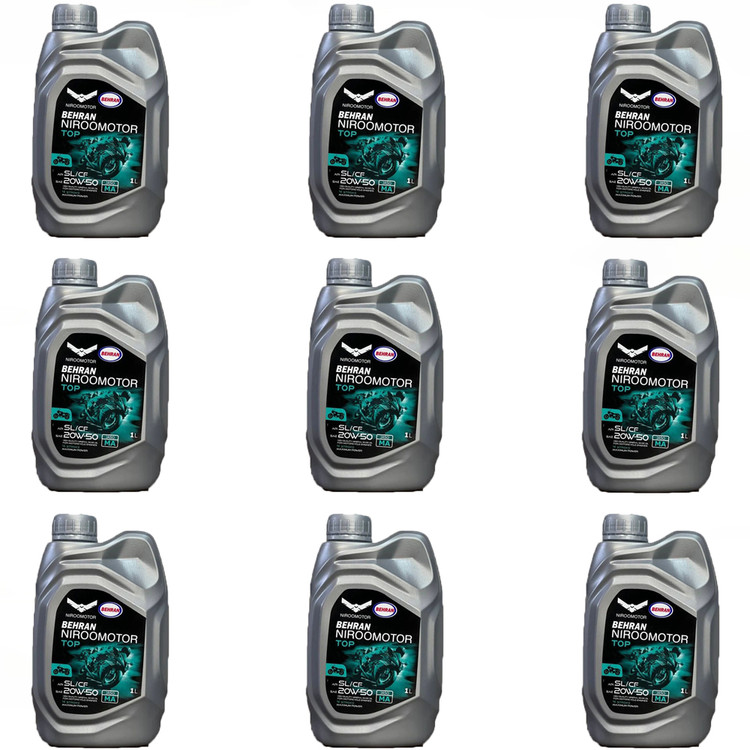 روغن موتور بهران مخصوص موتورهای چهارزمانه NIRO MOTOR OIL / 20W50 MA / CDI / اصل کد 200529