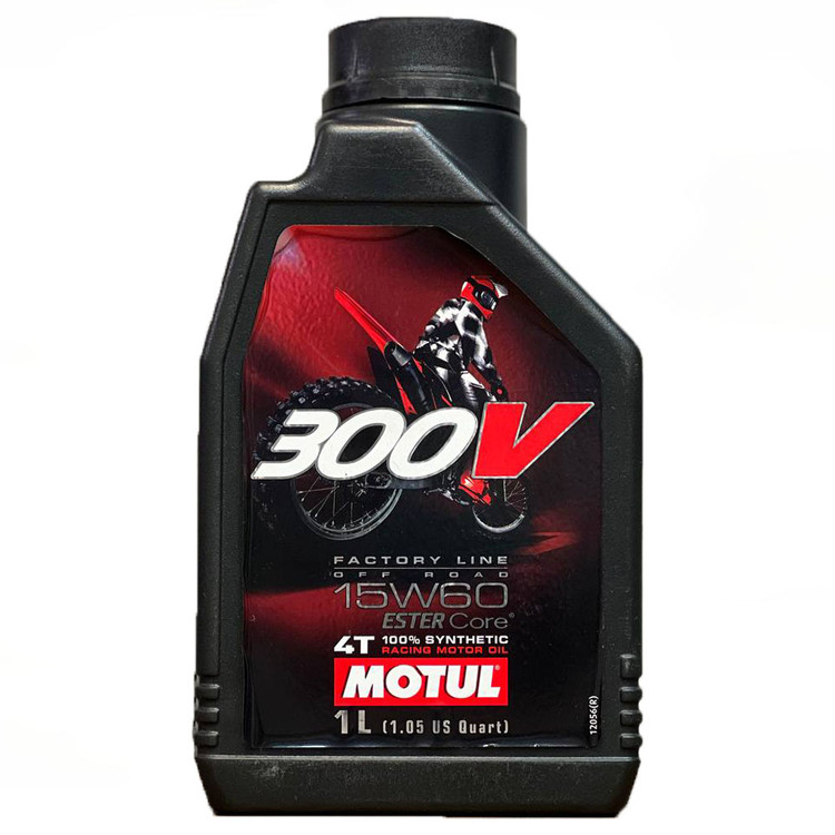 روغن موتور موتول 1 لیتر مخصوص موتورهای کراس و اندرو Motul 15W60 300V / ساخت کشور فرانسه اصل کد 200782