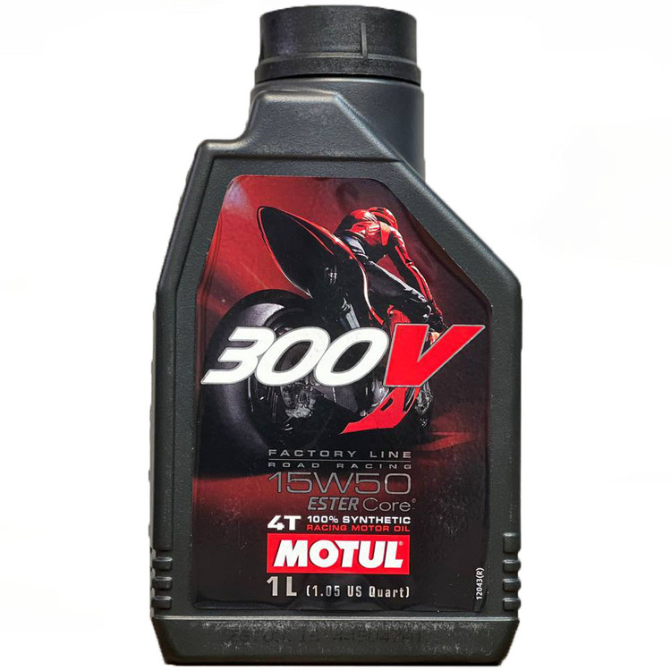 روغن موتور موتول 1 لیتر مخصوص موتورهای ریس و موتورهای سنگین MOTUL 300V 15W50 / ساخت کشور فرانسه اصل