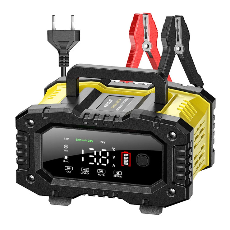 شارژر چند منظوره هوشمند باتری موتورسیکلت و خودرو فاکسور FOXSUR مدل 12V10A-24V5A