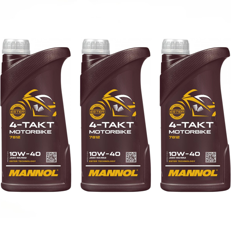 روغن موتور مانول مخصوص موتور دنده ای 1 لیتر MANNOL 10W40 مدل 7812 / ساخت کشور آلمان اصل کد 000231