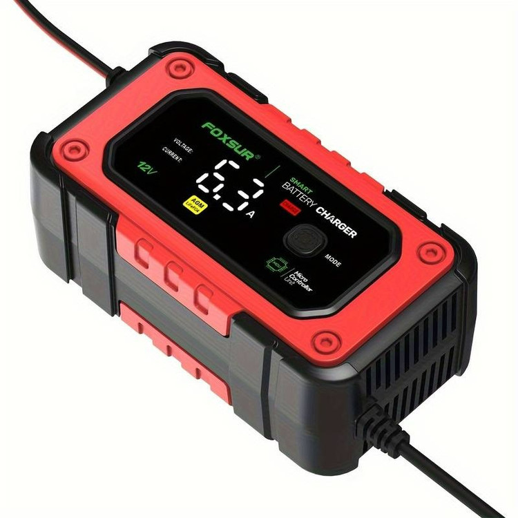 شارژر چند منظوره هوشمند باتری موتورسیکلت و خودرو فاکسور FOXSUR مدل SMART 12V7A