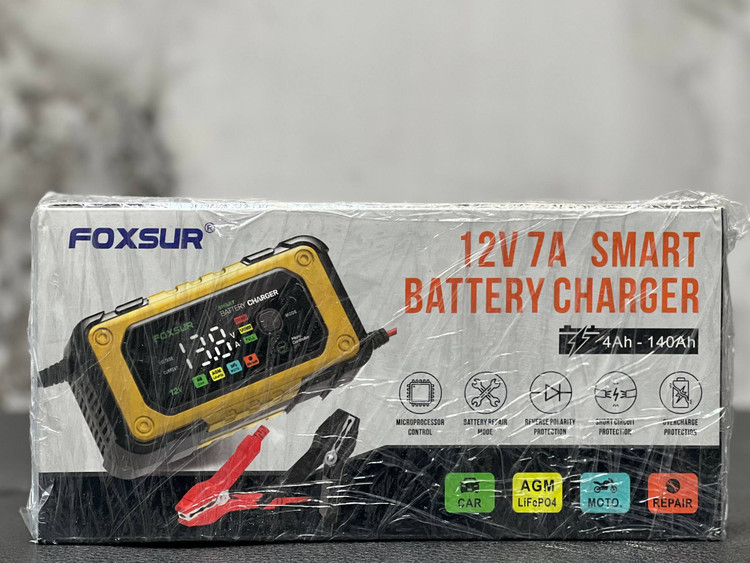 شارژر چند منظوره هوشمند باتری موتورسیکلت و خودرو فاکسور FOXSUR مدل SMART 12V7A