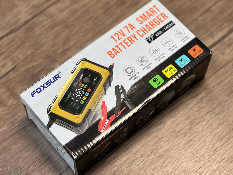 شارژر چند منظوره هوشمند باتری موتورسیکلت و خودرو فاکسور FOXSUR مدل SMART 12V7A