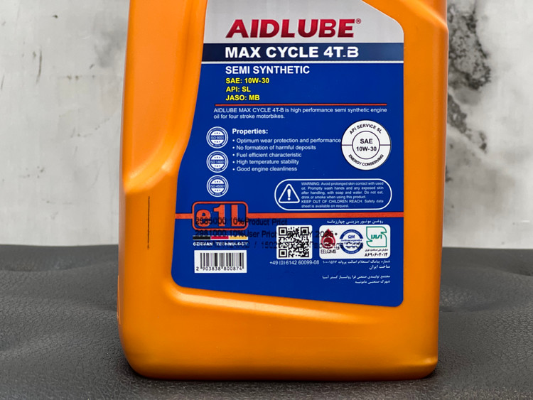 روغن موتور ایدلوب AIDLUBE 10W30 SL مخصوص موتورهای اسکوتر نیمه سنتتیک تحت لیسانس ایدلوب آلمان / اصل کد ۲۰۱۳۸۸