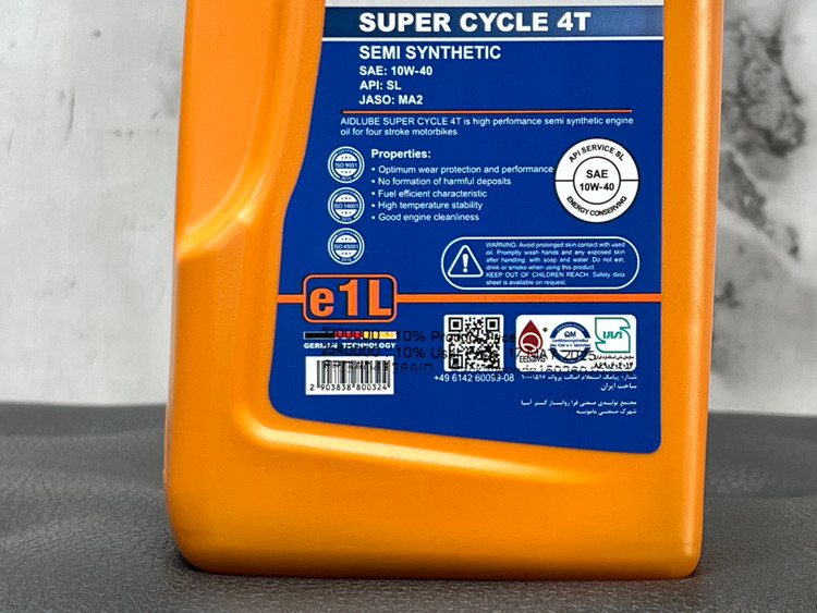 روغن موتور ایدلوب AIDLUBE 10W40 SL مخصوص موتورهای دنده ای تحت لیسانس ایدلوب آلمان اصل کد ۲۰۱۳۸6