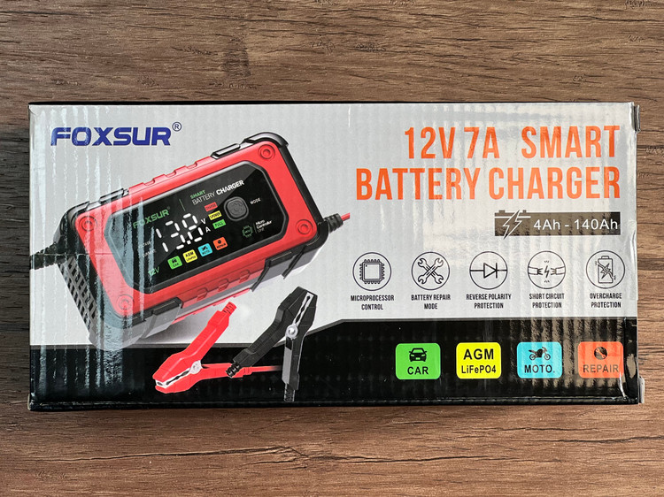 شارژر چند منظوره هوشمند باتری موتورسیکلت و خودرو فاکسور FOXSUR مدل SMART 12V7A