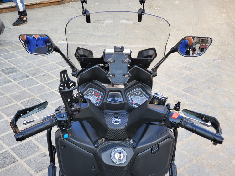 ست کامل اینه ریسینگ و پایه هولدر موبایل Sym Joymax