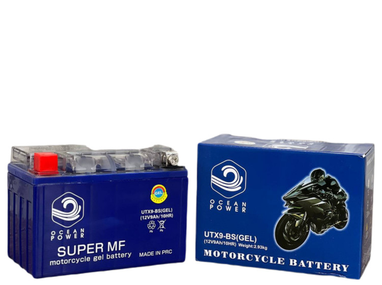 باتری موتور سیکلت 12ولت 7آمپر پهن کوتاه OCEAN POWER مناسب بیشتر موتور های SYM کد 200998