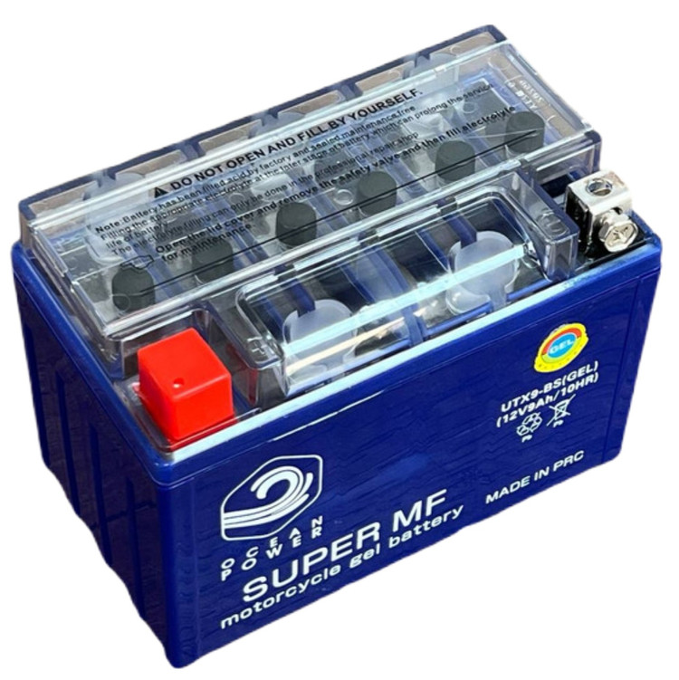 باتری موتور سیکلت 12ولت 7آمپر پهن کوتاه OCEAN POWER مناسب بیشتر موتور های SYM کد 200998