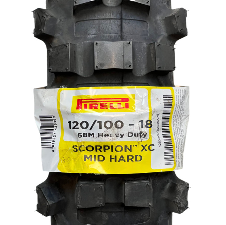 لاستیک پیرلی کراسی و اندرو 120/100/18 / ساخت برزیل اصل مدیوم به هارد PIRELLI SCORPION™ XC MID HARD کد ۲۰۱۲۵۷