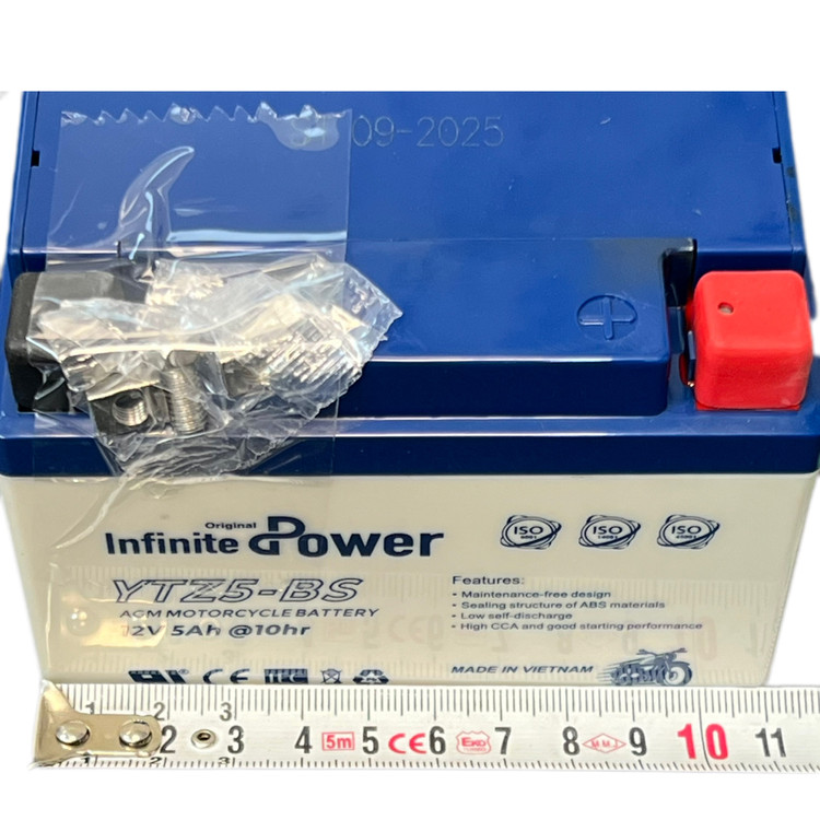 باتری کوتاه 12V5A برند Infinite Power ساخت ویتنام اصل کد 201809