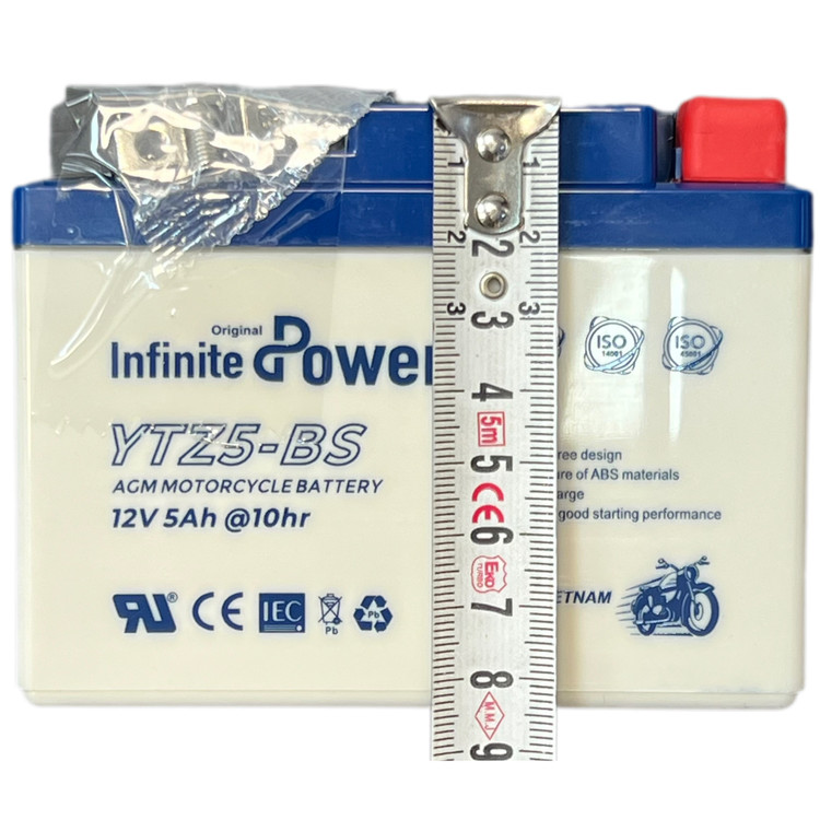 باتری کوتاه 12V5A برند Infinite Power ساخت ویتنام اصل کد 201809