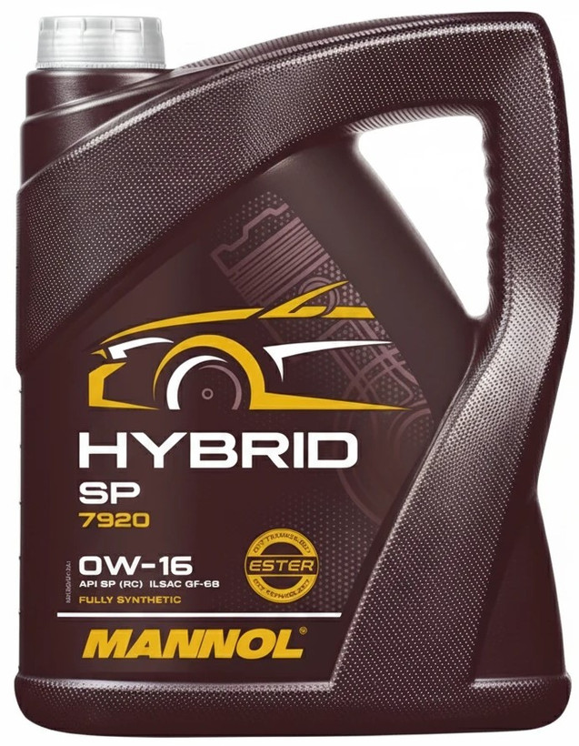 روغن موتور خودرو 5 لیتری هیبرید 0w16 مانول MANNOL HYBRID SP 7920 ساخت آلمان اصل کد 201849