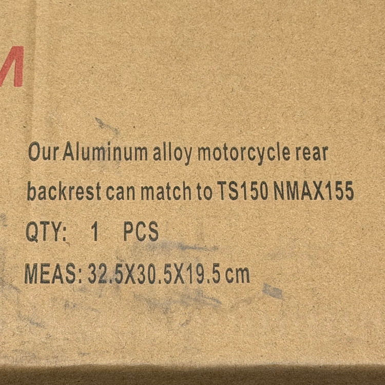 پشت زین YAMAHA Nmax مناسب اتاق وسط (2) تکیه گاه ترکنشین اصل / کد 000016